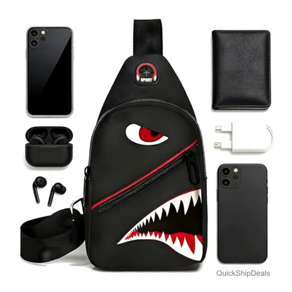 Compact Crossbody Bag for Travel Sports Running Hiking 10.6x7.1x1.5in - Picture 3 of 7